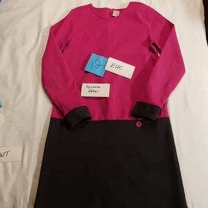 Gymboree girls size 12 dress dark purple with dark gray bottom EUC